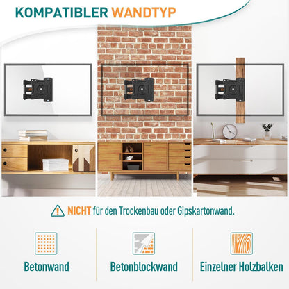 TV Wandhalterung Schwenkbar Neigbar 14-30 Zoll VESA 100x100mm LED OLED
