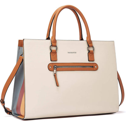 Damen Leder Aktentasche für 15.6 Zoll Laptop, Schultertasche Arbeit & Business