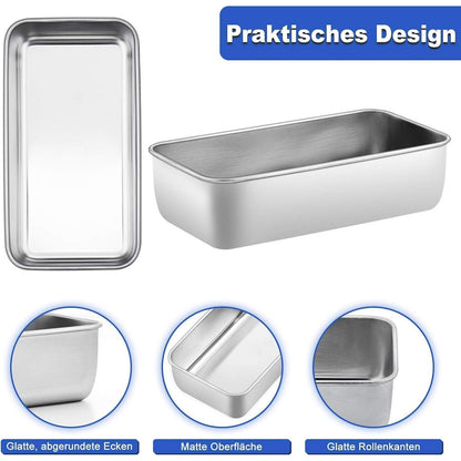 Edelstahl Brotbackform Königskuchenform 23,5cm rechteckig für Brot Kuchen Toast