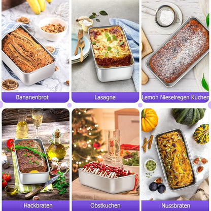 Edelstahl Brotbackform Königskuchenform 23,5cm rechteckig für Brot Kuchen Toast