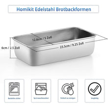 Kastenform 3er Set Edelstahl Brotbackform Königskuchenform Toastform