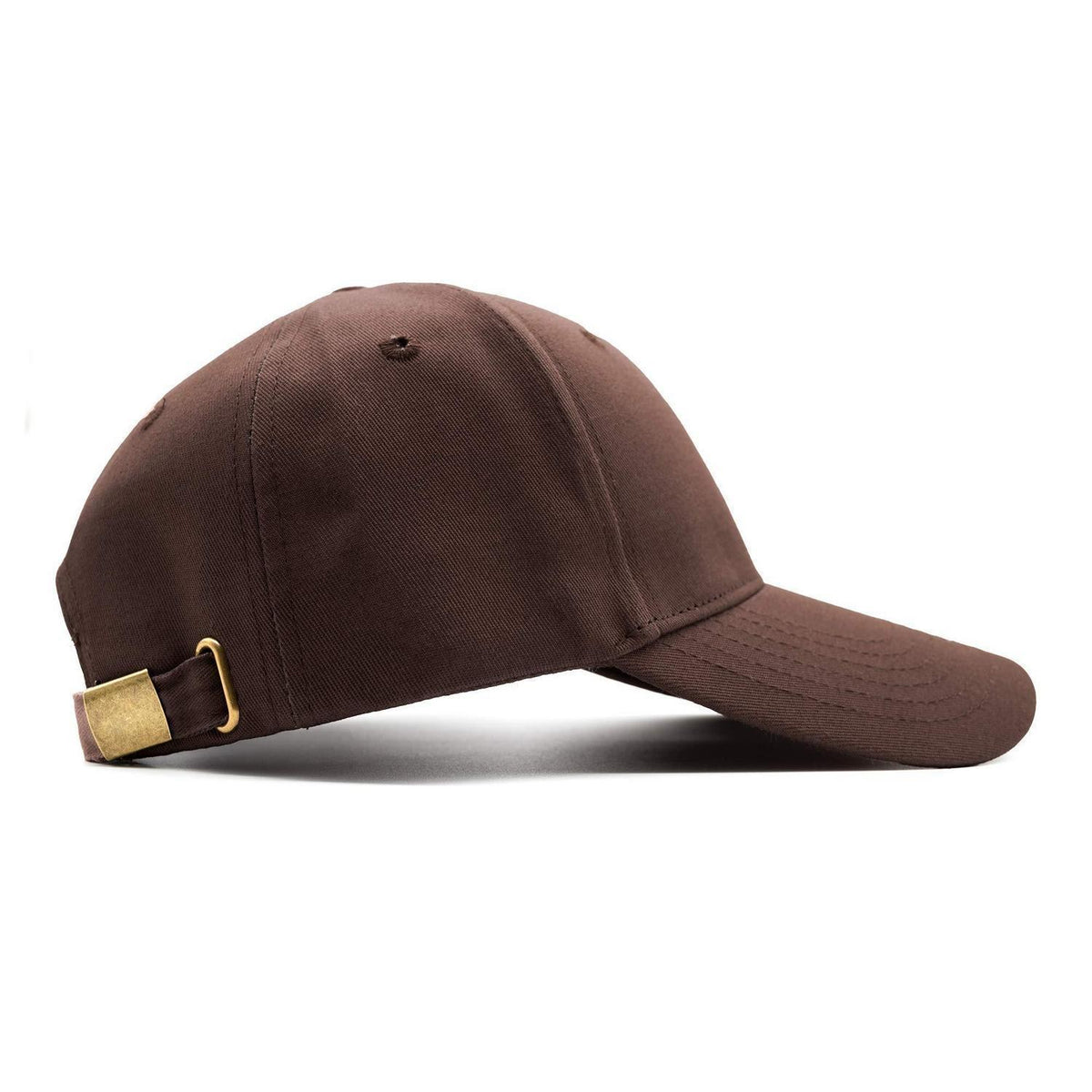 Damen Herren Baseball Cap Dunkelbraun Verstellbar Baumwolle