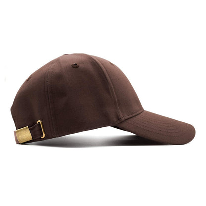 Damen Herren Baseball Cap Dunkelbraun Verstellbar Baumwolle