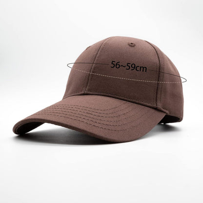 Damen Herren Baseball Cap Dunkelbraun Verstellbar Baumwolle