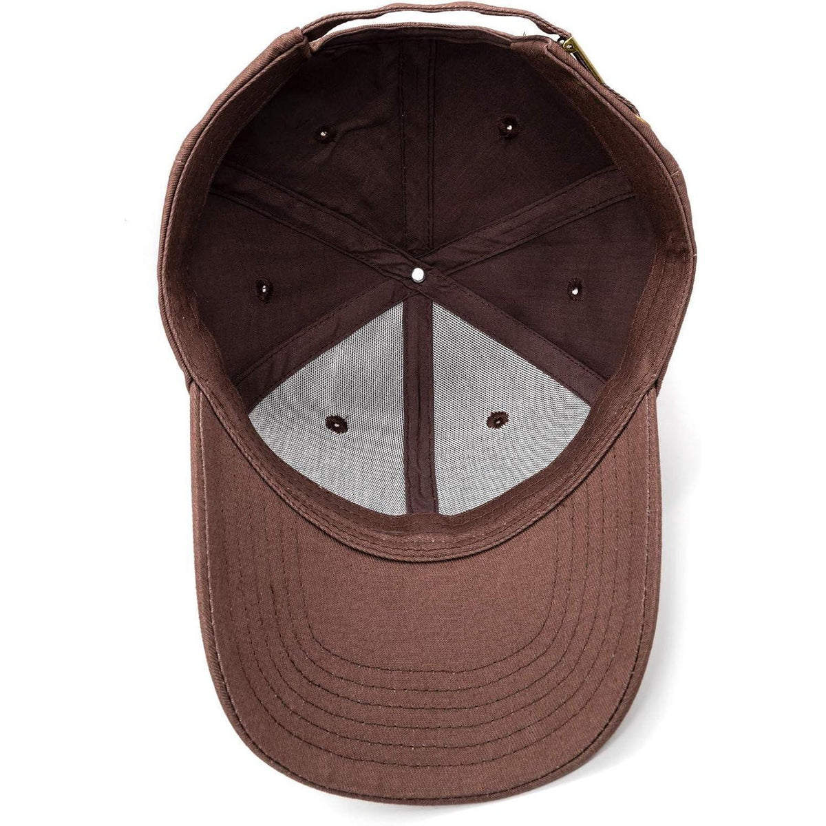 Damen Herren Baseball Cap Dunkelbraun Verstellbar Baumwolle
