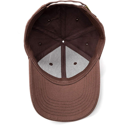 Damen Herren Baseball Cap Dunkelbraun Verstellbar Baumwolle
