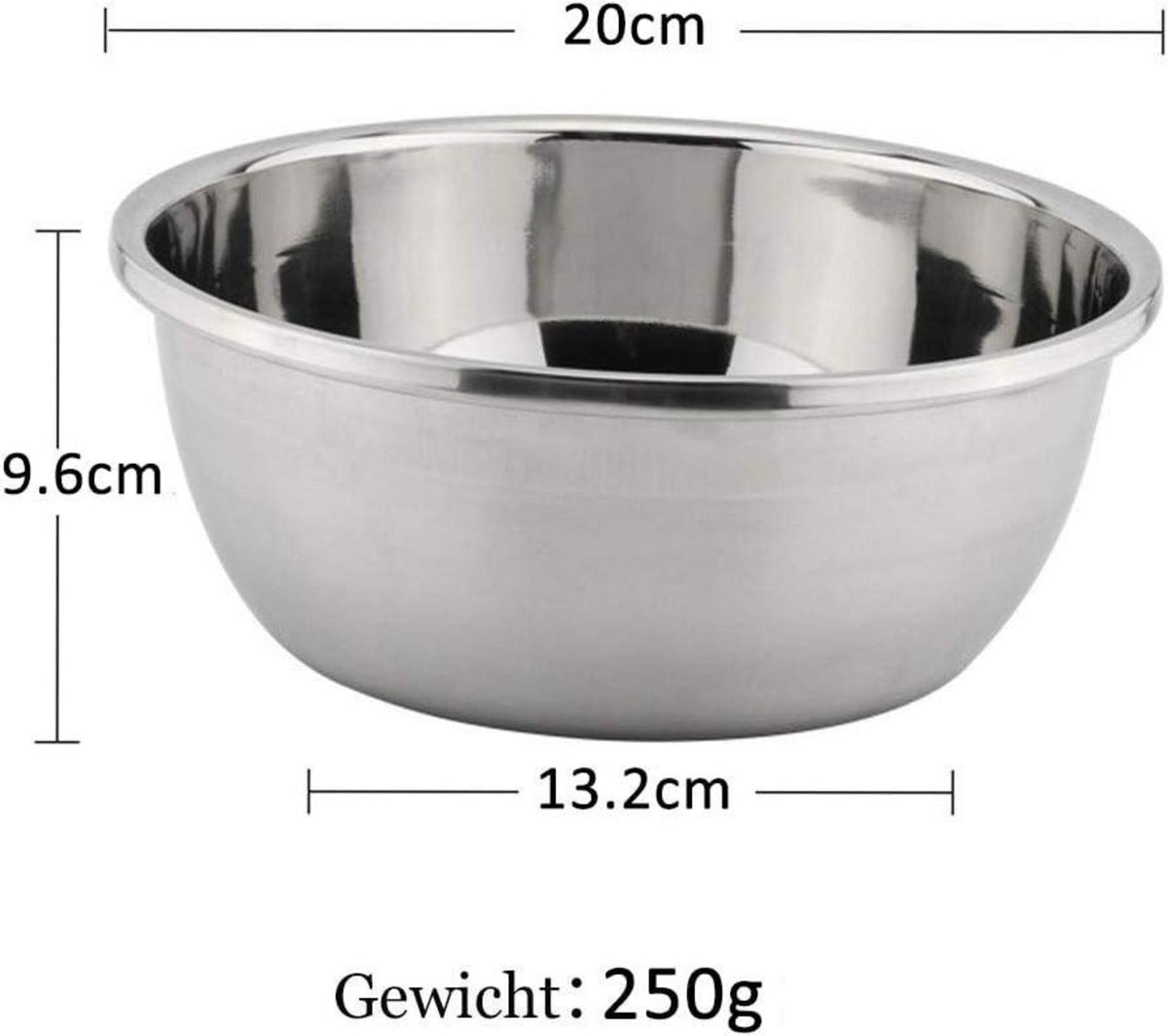 Edelstahl Küchenschüssel Rührschüssel Salatschüssel 20cm