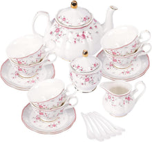 Porzellan Tee Sets Teetasse Untertasse Teeservice 6 Personen