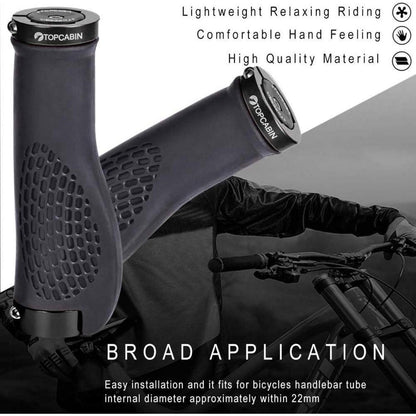 Ergonomische Fahrradgriffe mit Schraubenden & Aluminiumkappen