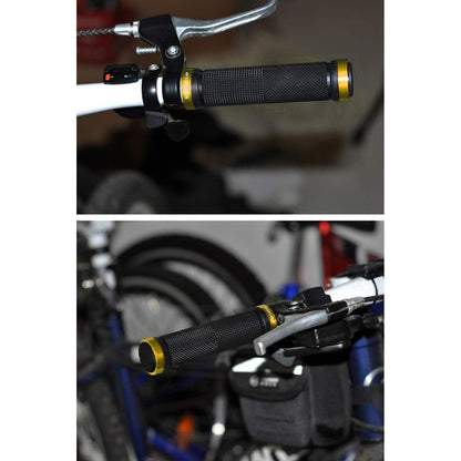 Fahrrad Lenkergriffe Ergonomisch mit Aluminium Endkappen Gold