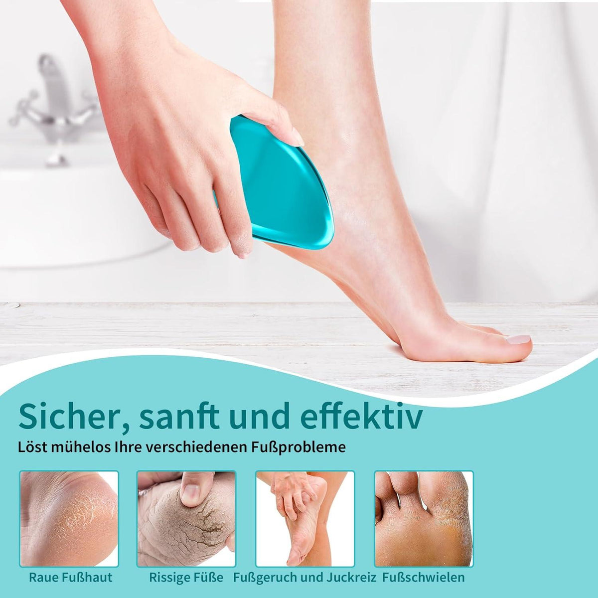 2in1 Nano-Glas Hornhautentferner für Nass und Trocken Fußpflege