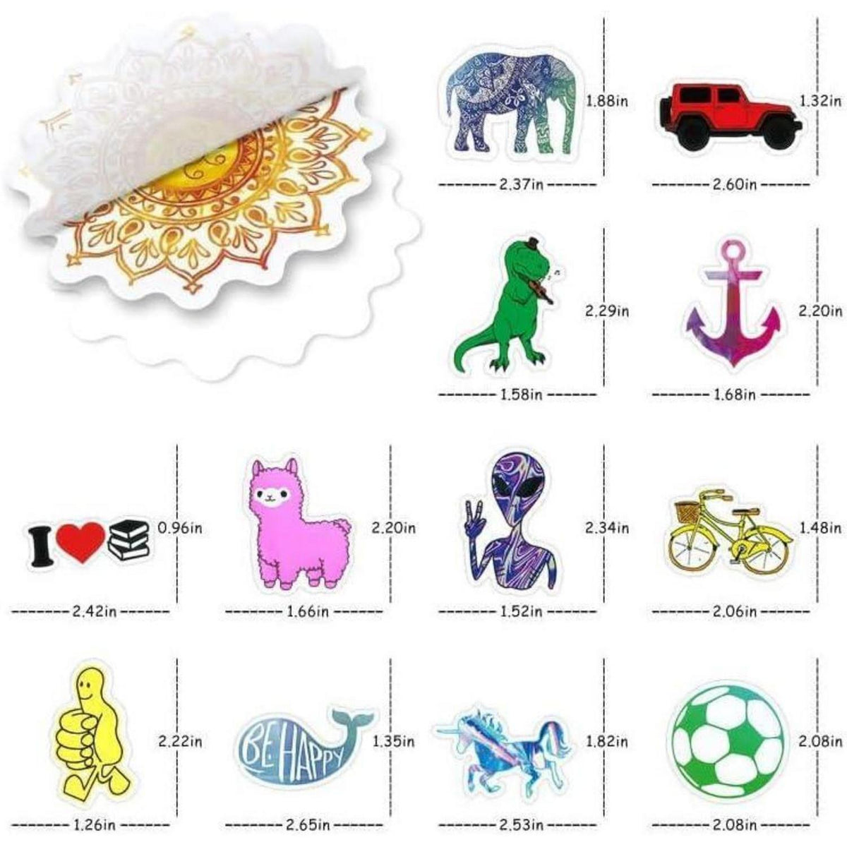 300 Bunte Sticker Set – Wasserfest & Vielseitig Dekorieren