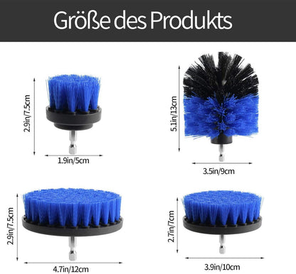 BOZKAA 4er Pack Power Scrubber Reinigungsbürsten Set in Gelb