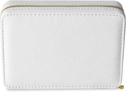 Schmuckschatulle Damen PU Leder 2-lagig Halskette Ohrringe Aufbewahrung Schwarz