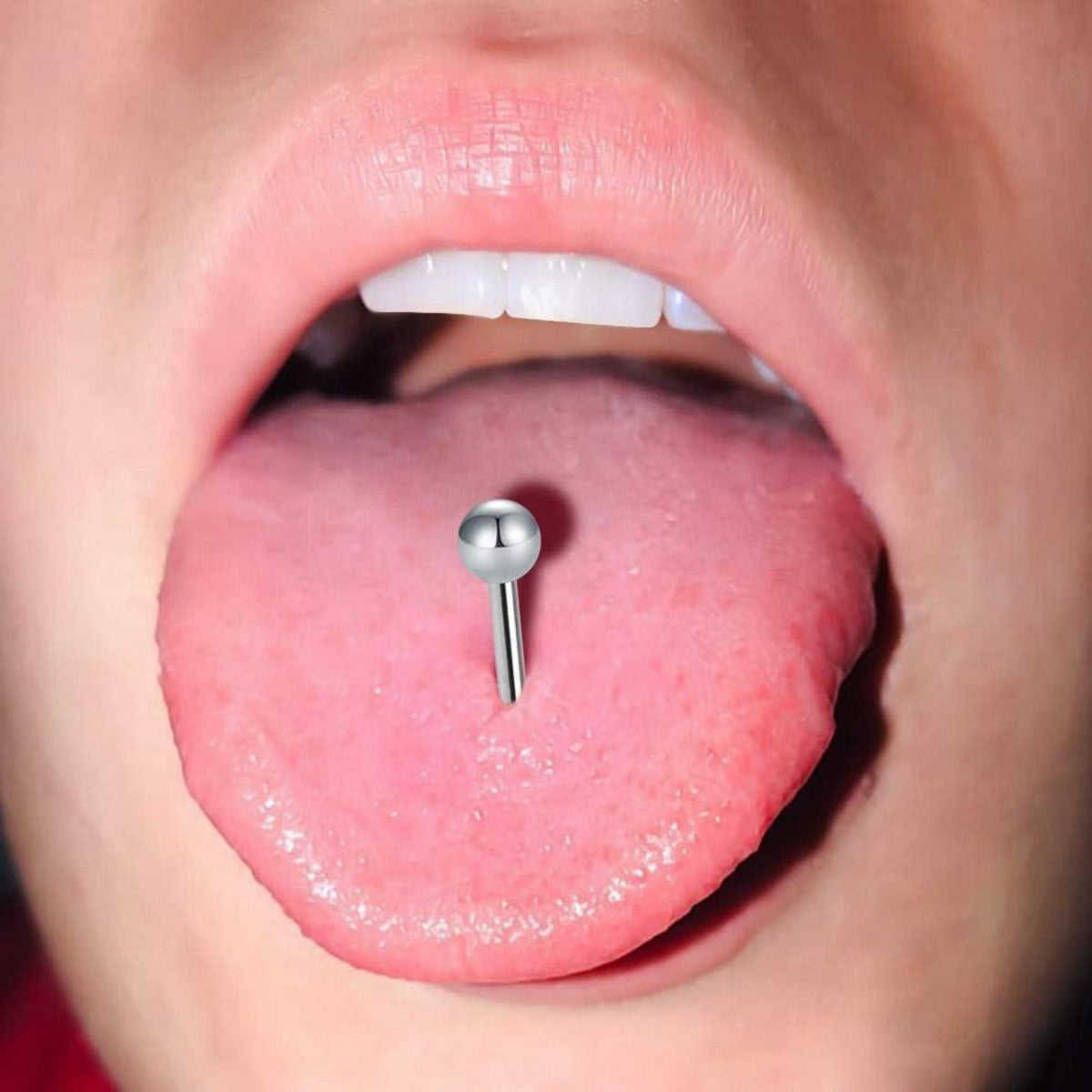 Zungenpiercing Set 24 Stück 14G Chirurgenstahl mit Kugeln 16mm
