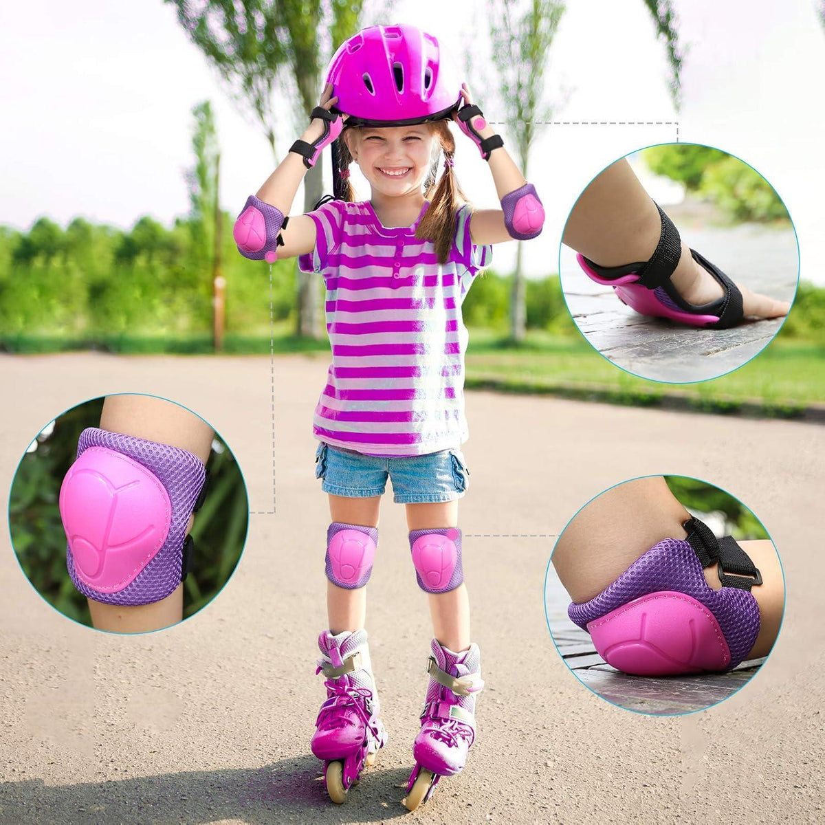 Schonerset Kinder 6-in-1 Rosa/Lila für 3-7 Jahre