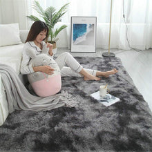 Flauschiger Area Rug Shaggy Teppich 60 x 120 cm Dunkelgrau