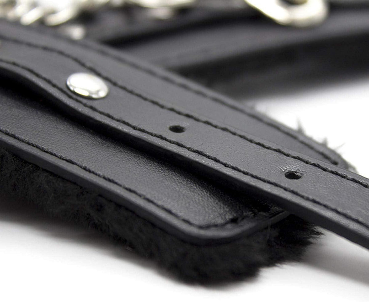 Leder SM Handfesseln Plüschfutter BDSM Bondage Sexspielzeug