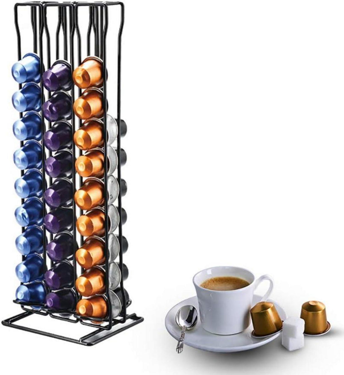 Kapselhalter für 60 Nespresso Kapseln Metallständer