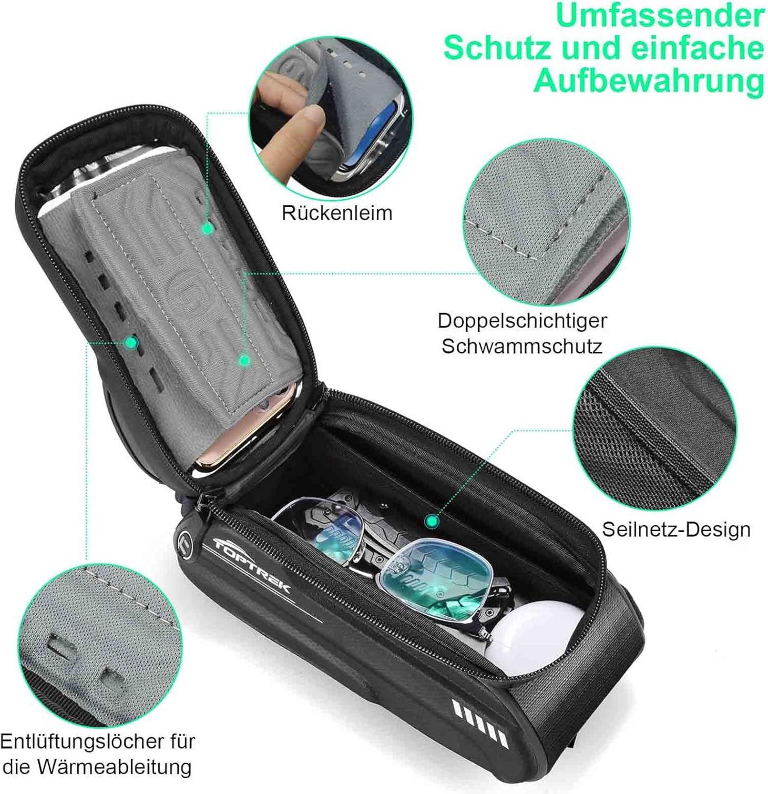 Fahrradtasche Rahmen Wasserdicht Handytasche Fluoreszierendes Design