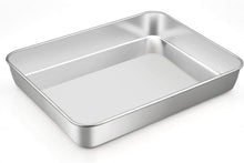 Homikit Edelstahl Rechteckiges Backblech 31,6 x 24,7 x 4,8 cm