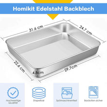 Homikit Edelstahl Backblech Rechteckige Auflaufform