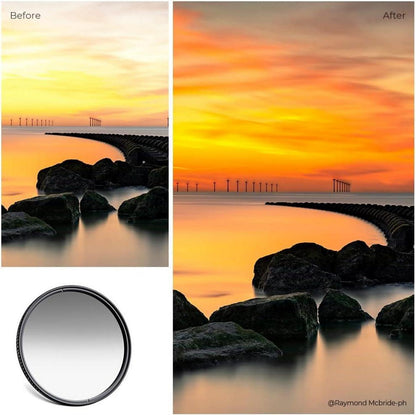 77mm K&F Concept Nano-X Soft GND8 ND0,9 Grauverlaufsfilter