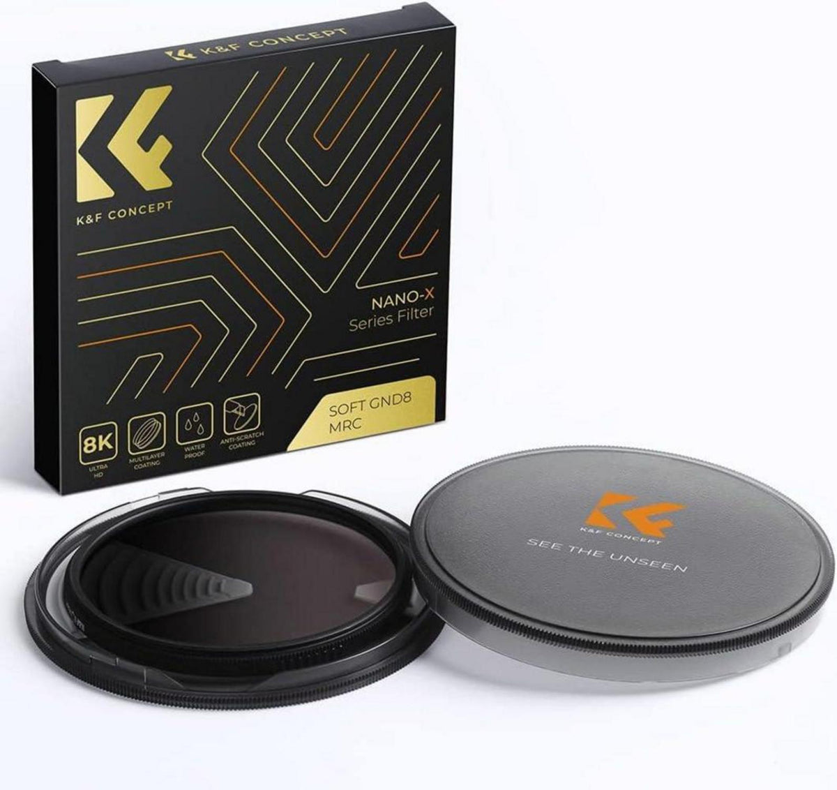 72mm Soft GND8 Verlaufsfilter ND0,9 Grauverlaufsfilter optisches Glas