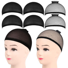6 Stücke Nylon Wig Caps Haarnetz für Perücke - Schwarz