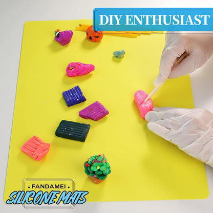Silikonmatte 3er Set 30x40cm, Bastelmatte Antihaft & Rutschfest