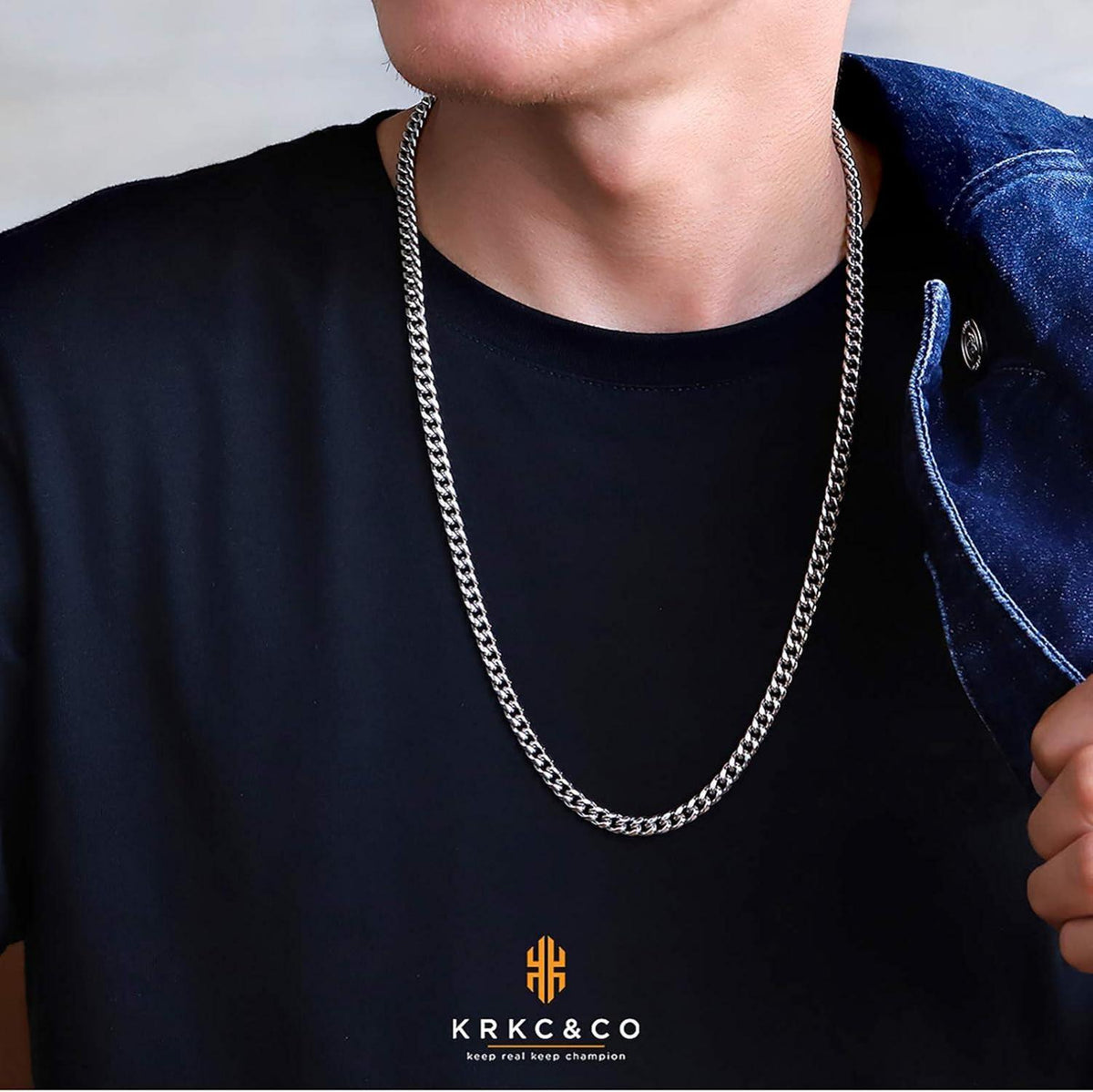 Panzerkette Edelstahl 18K Gold Vergoldet Cuban Link Chains 6mm