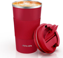 Thermobecher Edelstahl Isolierbecher Travel Mug Kaffeebecher Rot 510ML
