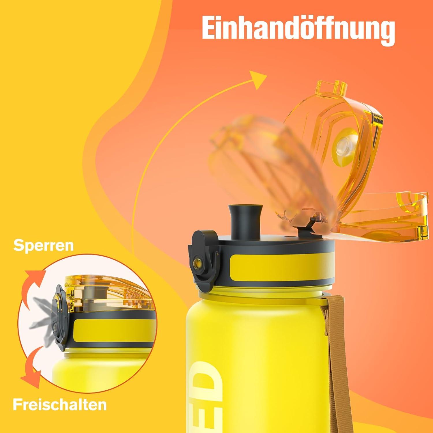 Sport Trinkflasche auslaufsicher BPA-frei 1L/500ML/750ML