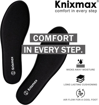 Knixmax Memory Schaum Einlegesohlen Schwarz Gr.36-47EU