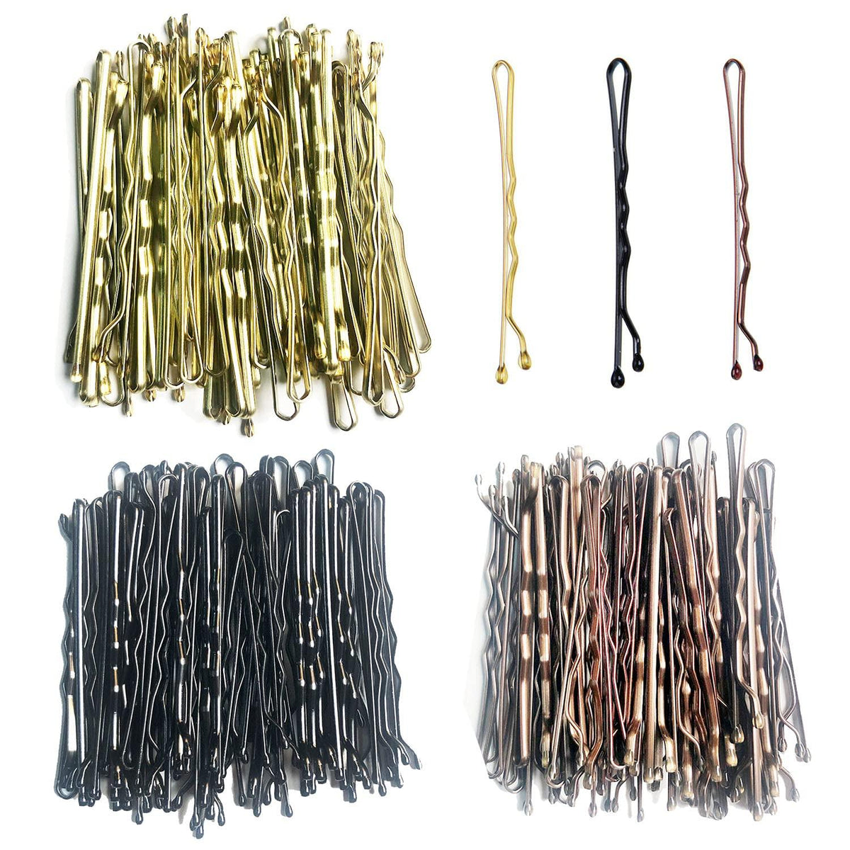 150er Set Metall Haarnadeln Wellenform 5 cm Bobby Pins Haarspangen