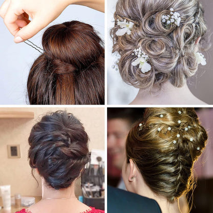 150 Stück Haarnadeln Metall Wellenform Haarklammern 5 cm Bobby Pins Haarspangen Aufbewahrungsbox Braun Gold Schwarz