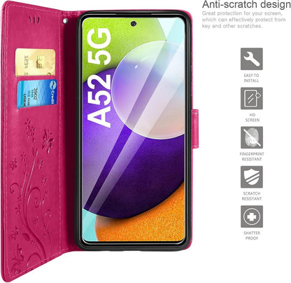 Flip Wallet Handyhülle Kompatibel mit Samsung Galaxy A52 5G