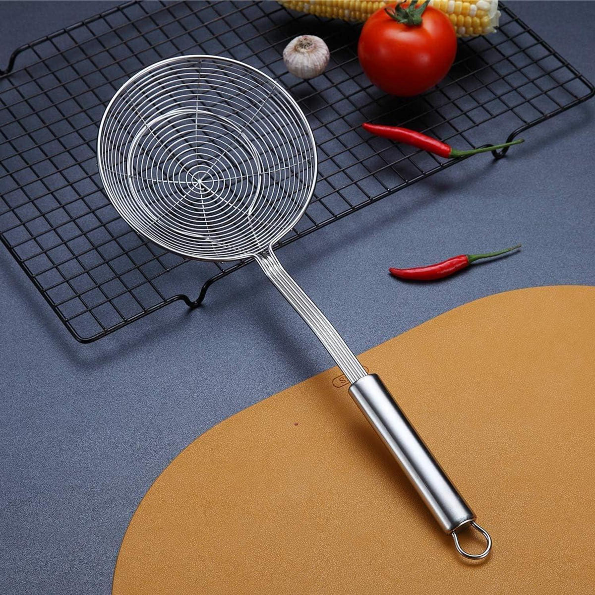 Edelstahl Spider Skimmer Küche Schlitzlöffel Sieb Pasta