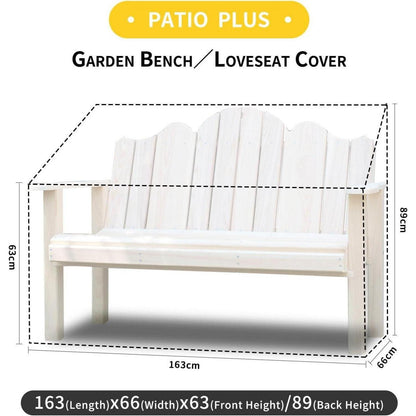 Gartenbank Abdeckung 3 Sitzer wasserdicht grün 163x66x63/89cm