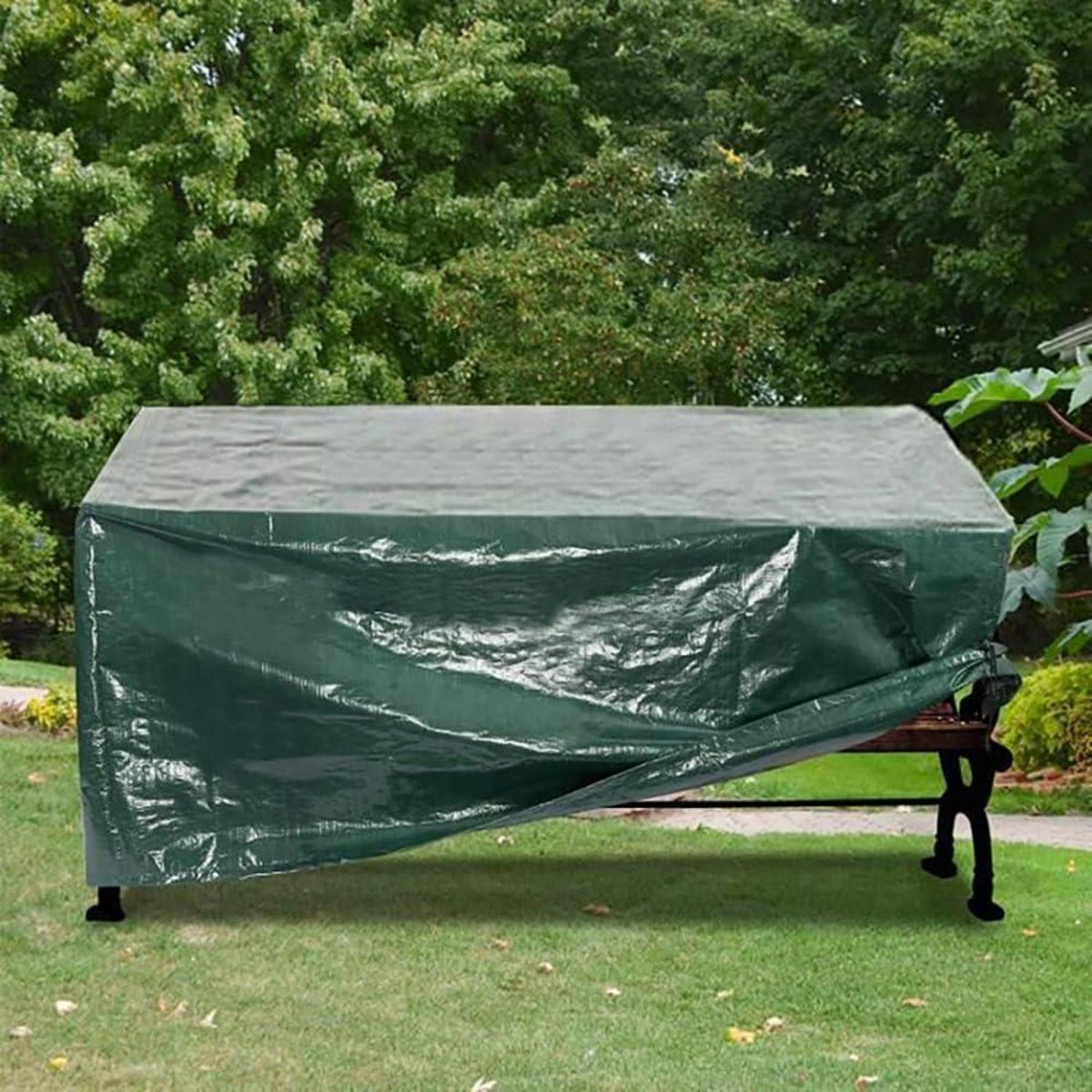 Gartenbank Abdeckung 3 Sitzer wasserdicht grün 163x66x63/89cm