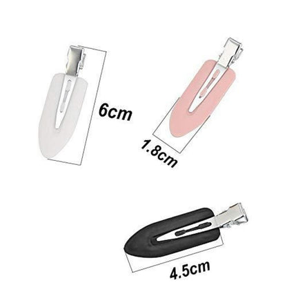 Nahtlose Haarspange Set [9 Stück] Schwarz Pink