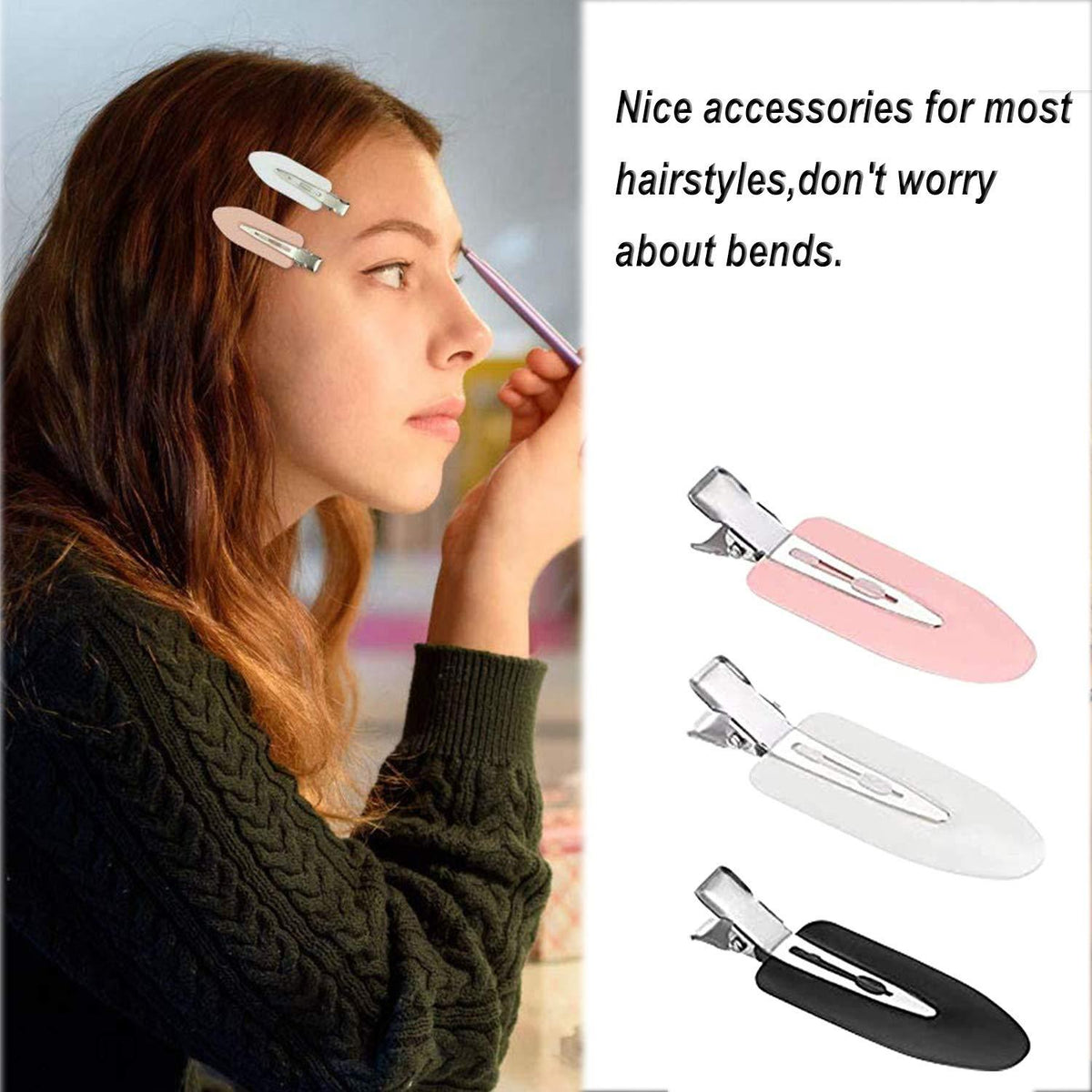 Nahtlose Haarspangen Set 9 Stück Curl Clips Haarklammern 3 Farben