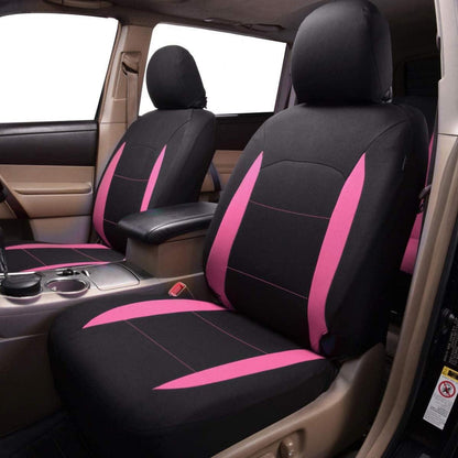 Auto Sitzbezüge Universal Set Rosa Schwarz 5-teilig