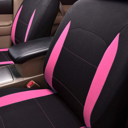Auto Sitzbezüge Universal Set Rosa Schwarz 5-teilig