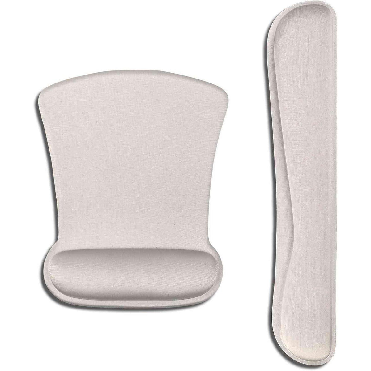 Ergonomisches Mauspad & Tastatur-Handgelenkstütze Set Grau
