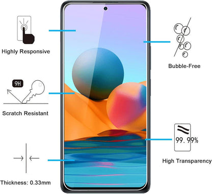 Panzer Schutz Glas Xiaomi Redmi Note 10 Pro Max 4G 3 Stück