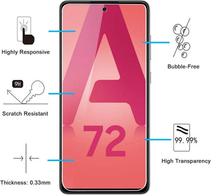 Panzer Schutz Glas Samsung Galaxy A72/A72 5G 2er Pack 9H