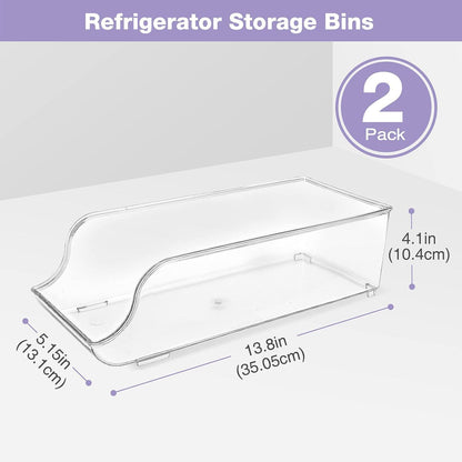 Puricon 2er Pack Dosenhalter Kühlschrank Organizer Aufbewahrungsbox