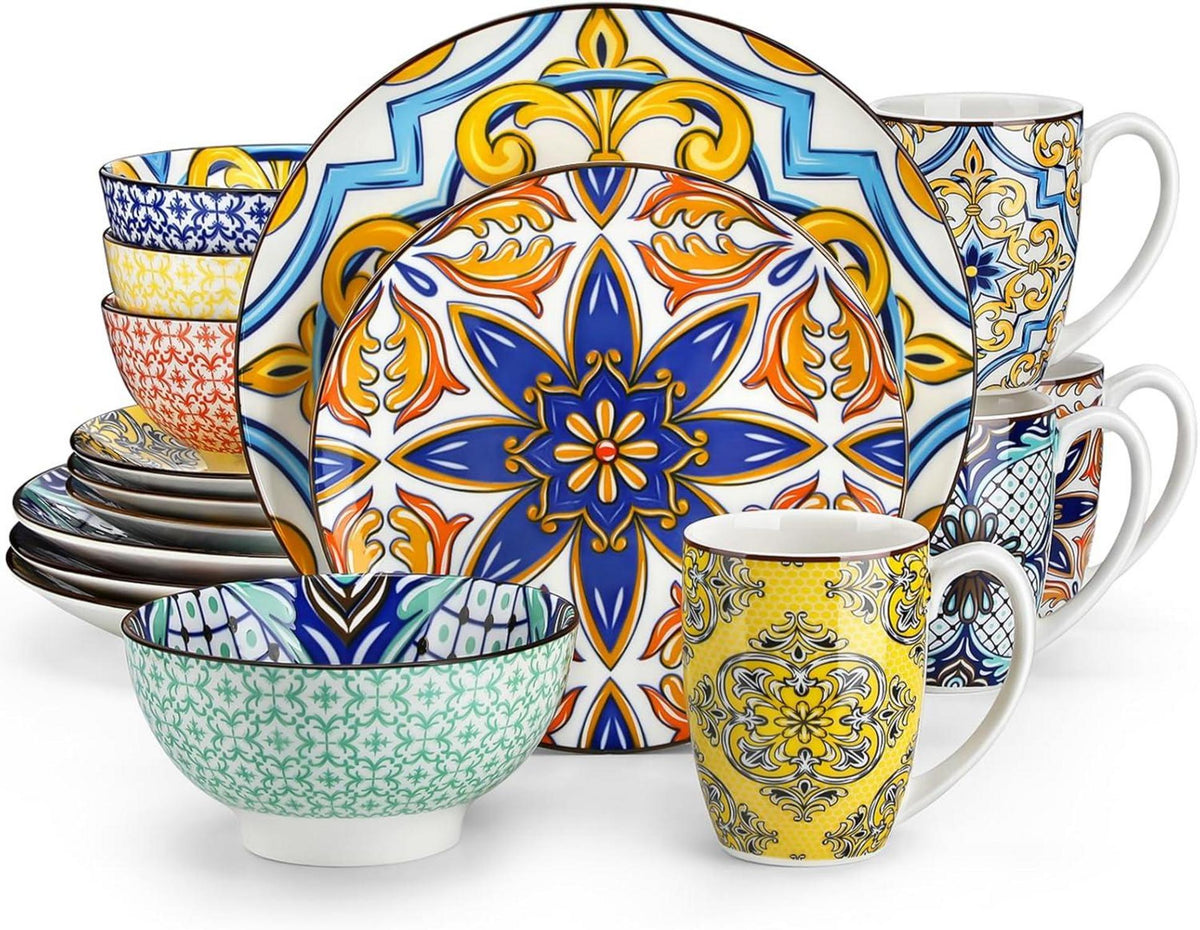 Orientalisches Tafelservice Porzellan Set 16-teilig Jasmin Serie