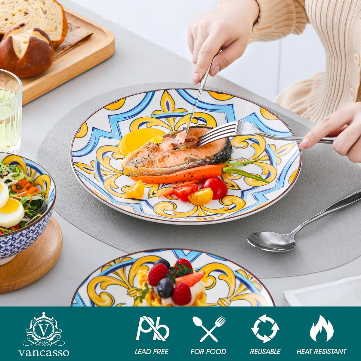 Orientalisches Tafelservice Porzellan Set 16-teilig Jasmin Serie